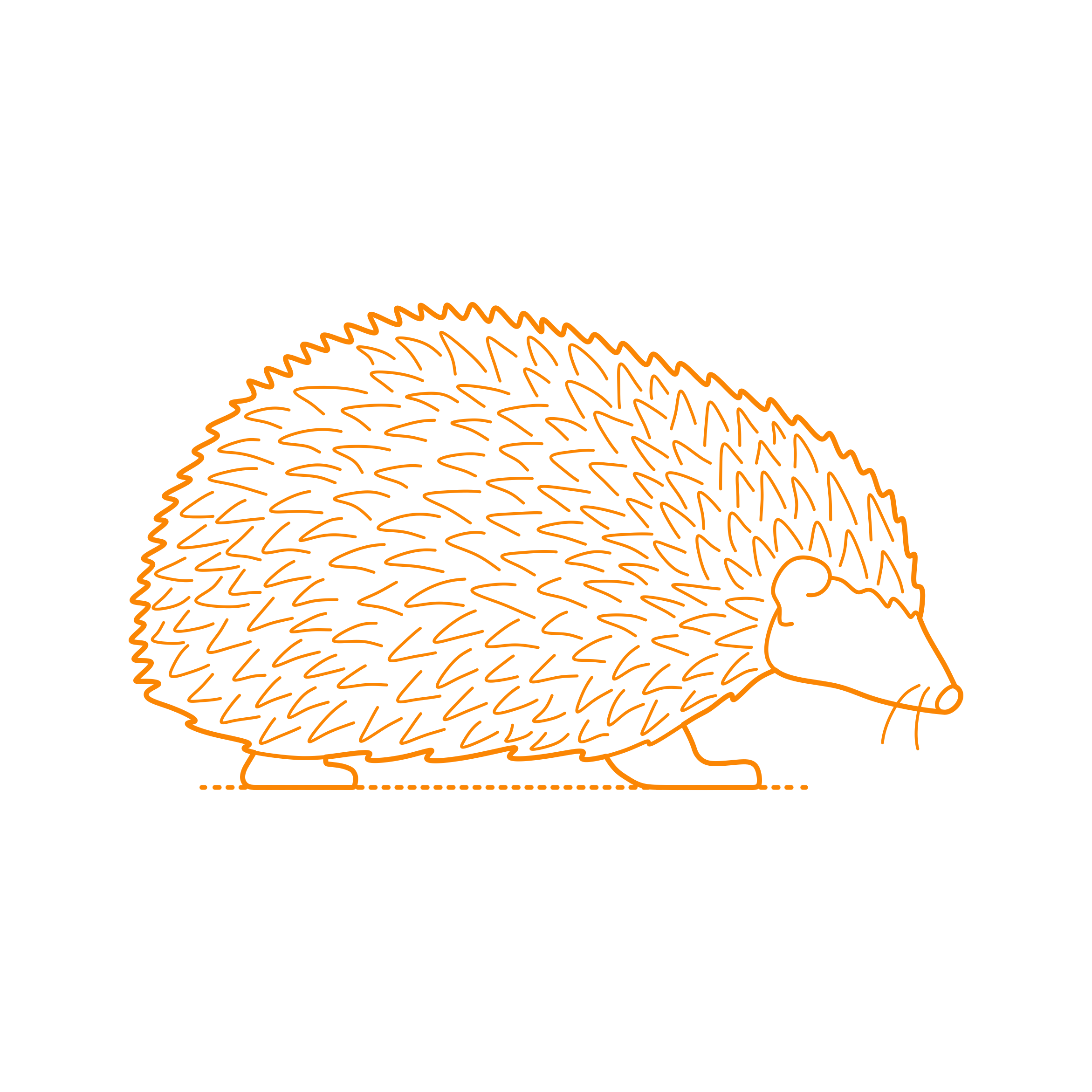 Animals African Insectivores Greater Hedgehog Tenrec Outline Icon Svg Set Free Vectors